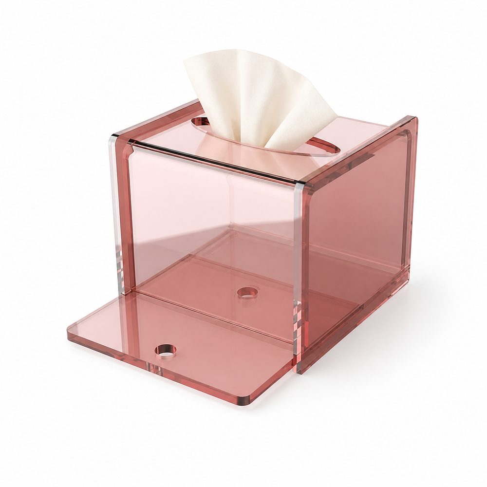 Acrylic tissue box